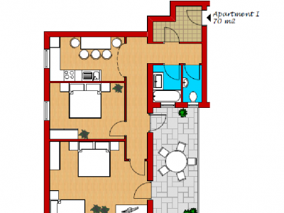 Apartment 1 (2 personer)